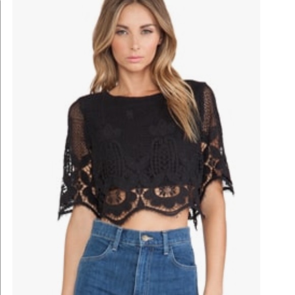 Neiman Marcus Tops - NWOT! Miguelina BLACK Crochet Lou Top, Size M